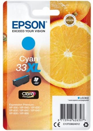 Bläckpatron Epson 33 XL Cyan