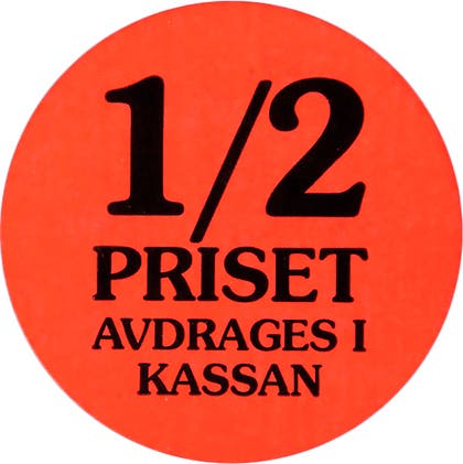 Etikett "Halva Priset"