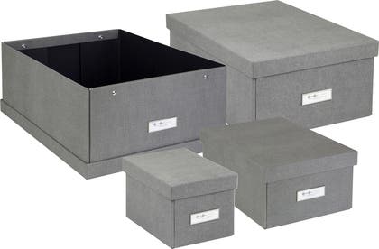 Förvaringsbox Bigso canvas grå