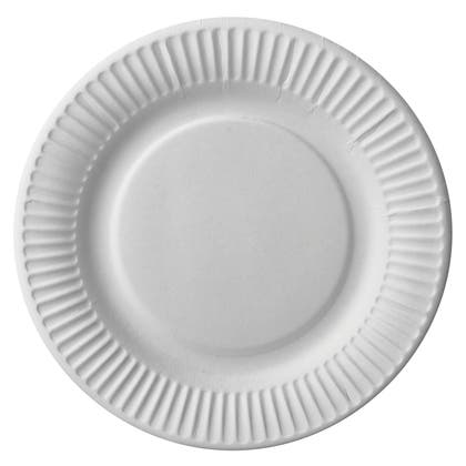 Papperstallrik rund 100-pack