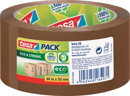 Packtejp eco & strong ecoLogo® 66 meter x 50 mm Tesa
