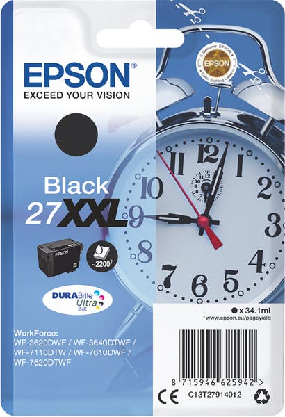Bläckpatron Epson 27XXL Svart