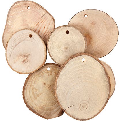 Träskivor med hål 4-7cm 25/fp