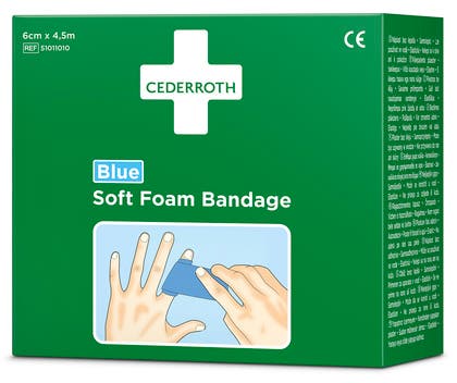 Bandage Soft Foam Bandage Blue Cederroth