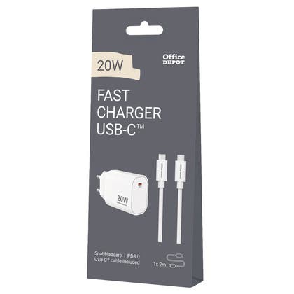 USB-C laddare 20W + USB-C-kabel