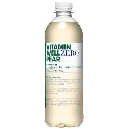 Dryck Vitamin Well Pear Zero 50 cl inkl. pant