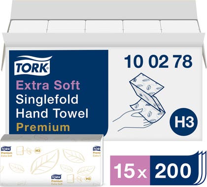 Pappershandduk Singelfold H3 200 st/fp Tork