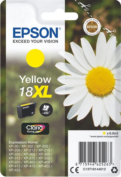 Epsonpatron Bläckpatron 18XL Gul