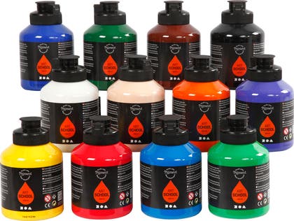 Akrylfärg Pigment mix 12x500ml A-Color