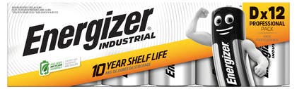 Energizer Batteri Industrial Alkaliskt D 12-pack