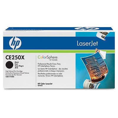 Toner HP 504X CE250X Svart 10500 sidor