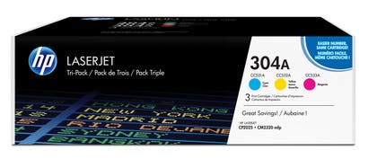 Toner HP 304A C/M/Y 3x2800 sidor 3-pack