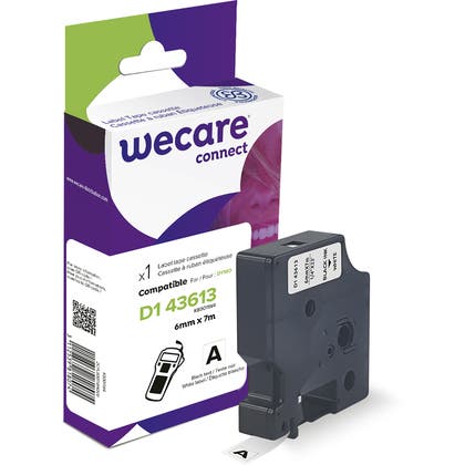 Märkband Wecare D1 6 mm 7 Meter svart/vit