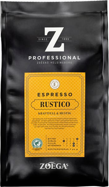 Kaffe Espresso Rustico Zoégas Hela Bönor 500 Gram