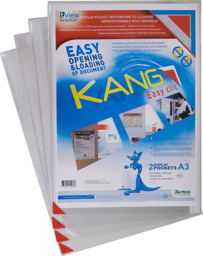 Plastmapp A4 självhäftande 5/fp