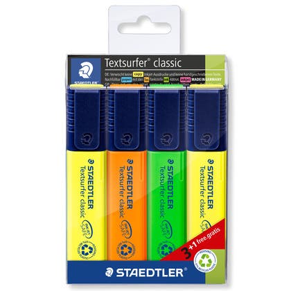 Överstrykningspennor Staedtler 364 - Textsurfer Classic 4/fp