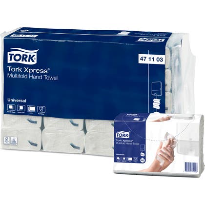 Pappershandduk TORK Mfold Uni H2 3800 st/bal