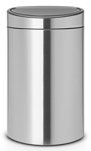 Papperskorg Touchbin Brabantia matt stål 40 Liter