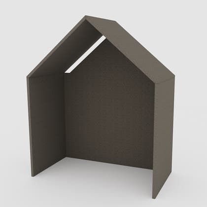 Ljudabsorberande rum halv - Half a Hut