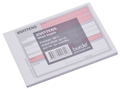 Kvittensblock A6L