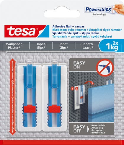 Spik självhäftande 1 Kg 2-pack Powerstrips Tesa