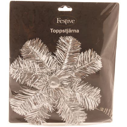 Toppstjärna 220 mm Glitter