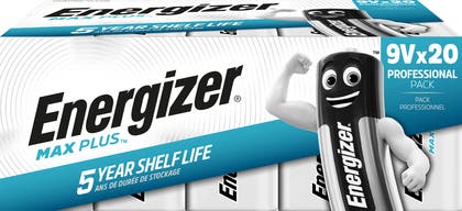 Batteri Max Plus Alkaliskt 9V 6LR61 Energizer 20-pack