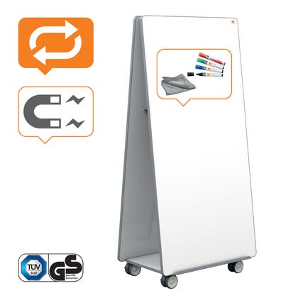 Mobil Whiteboard - MoveMeet bassystem grå