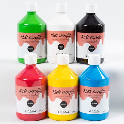 Akrylfärg blank mix 6x500ml A-Color