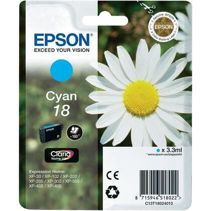 Bläckpatron Epson T1802 Cyan