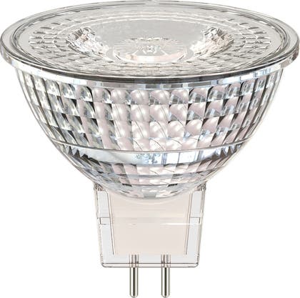 LED Spot Airam MR16 GU5,3 12V 4,9W glaskropp 260lm dimbar varmvit