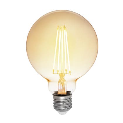 Ljuskälla 3-steg dimbar Glob 95 mm 7W Amber