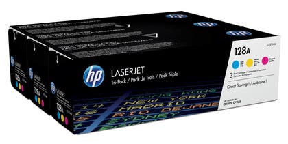 Toner HP 128A C/M/Y 3x1300 sidor 3-pack