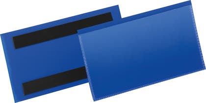 Etiketthållare magnetisk 150 x 67 mm blå