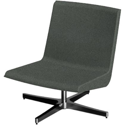 Fåtölj Woods 4-kryssfot klädd grå