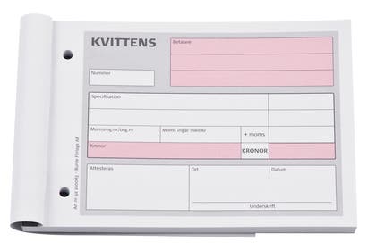 Kvittensblock A6L