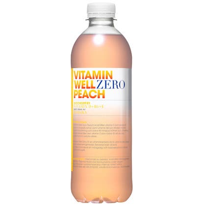 Dryck Vitamin Well Peach Zero 50 cl inkl. pant