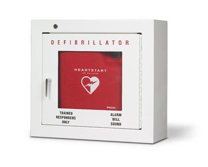 Larmat skåp AED