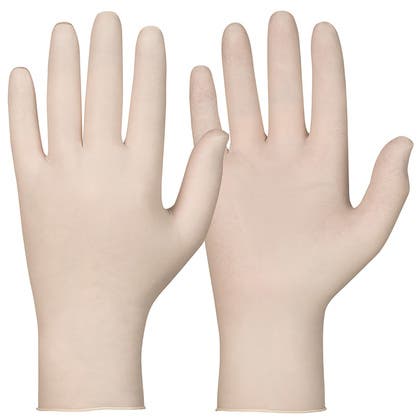 Engångshandske Latex Vit puderfri 100 st/fp