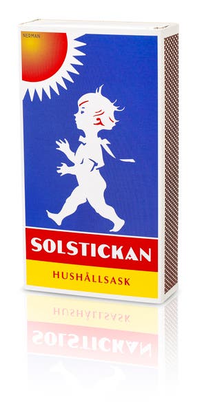 Tändstickor Solstickan hushållsask