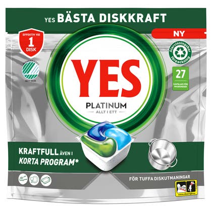 Diskmaskinstabletter YES Platinum