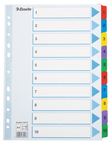 Register Mylar kartong A4 Esselte