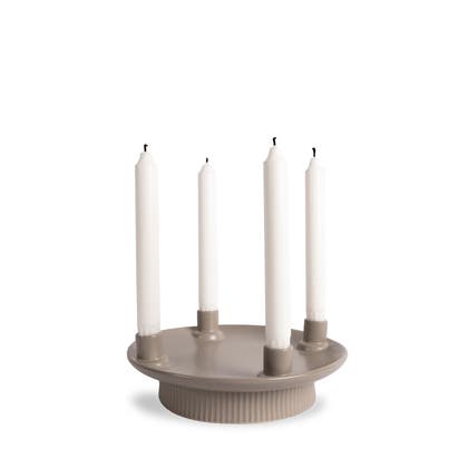 Ljusstake Maria beige