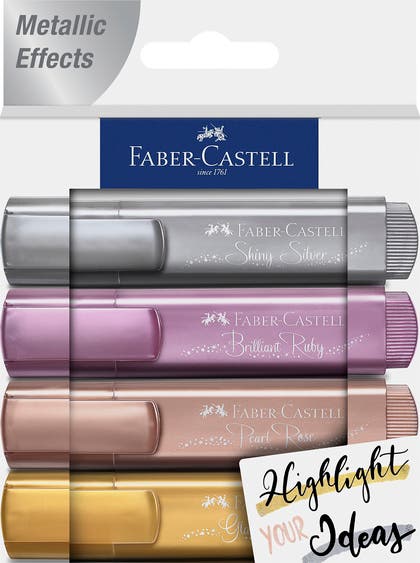 Överstykningspenna Faber-Castell metallic 4 st/fp