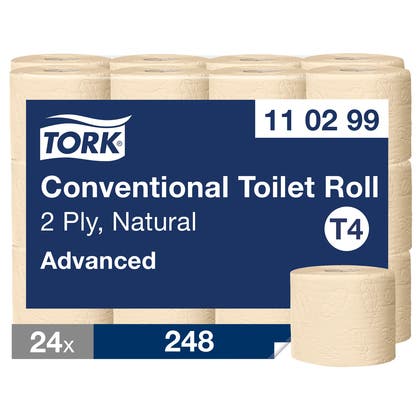 Toalettpapper T4 Natur Advanced 24 rullar/trp