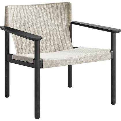 Fåtölj Evo med karm svart tyg beige