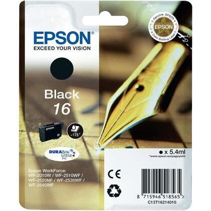 Bläckpatron Epson T1621 Svart