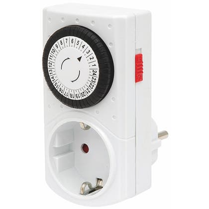 Klockströmbrytare/Timer Mini Jordad 230V 50Hz Malmbergs