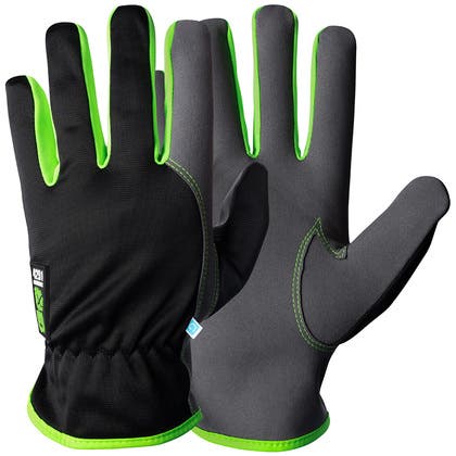 Montagehandskar EX® Ovanhand i polyester Svart/Grön