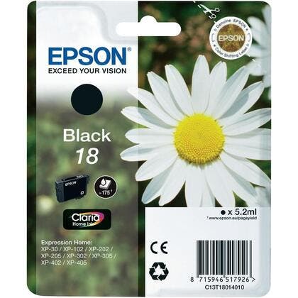 Bläckpatron Epson T1801 Svart